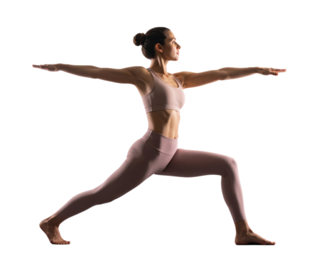 Untitled design - Yoga Pose Silhouette with Gradient Body Glow, Side View, Transparent Background