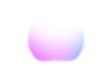 Abstract Purple Blurred Blob Shape on Transparent Background.