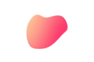 Abstract Gradient Blurred Shape on Transparent Background.