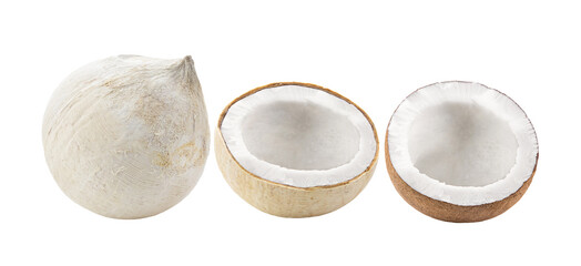 coconut  isolated on transparent png ( Image from camera)