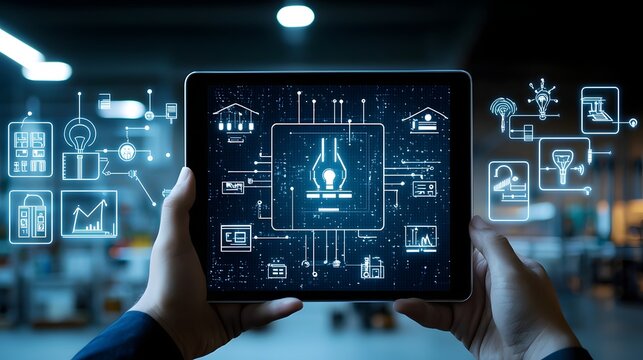 Intelligent energy grid that leverages smart automation and digital technologies to efficiently manage power distribution from renewable energy plants to industrial manufacturing and residential