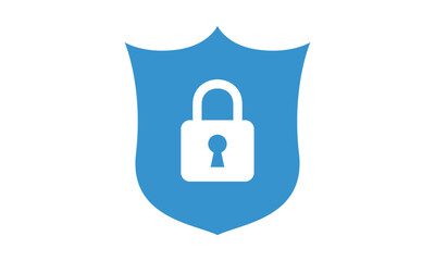 Secure internet icon. Protective shield sign digital security with the image of a padlock. Symbol security protection web. Vector illustration.