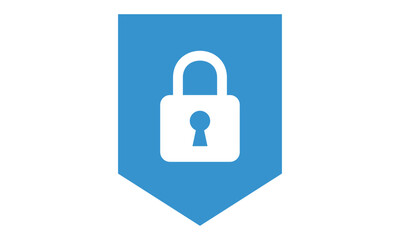 Secure internet icon. Protective shield sign digital security with the image of a padlock. Symbol security protection web. Vector illustration.