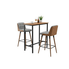Bar table with chairs furniture design isolated on transparent background