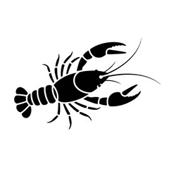 Crawfish Silhouette crustacean seafood