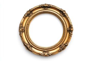 Obraz premium Gold ornate circular picture frame