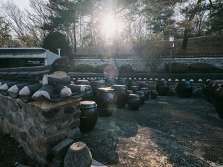 people in the cemetery