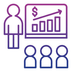 Money Talk Icon Set - Financial Consultation & Investment Discussion - EPS 10 Vector
