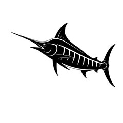 Naklejka premium Majestic Marlin Silhouette fish ocean