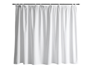 Monochrome Bed Sheet Hanging Like Curtain, Vertical Drop, Transparent Background