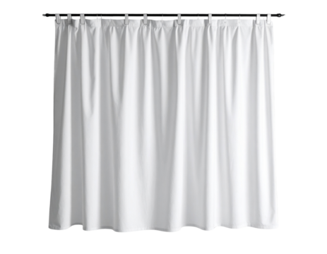Monochrome Bed Sheet Hanging Like Curtain, Vertical Drop, Transparent Background