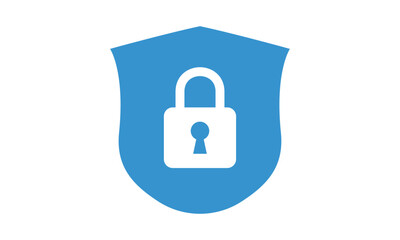 Secure internet icon. Protective shield sign digital security with the image of a padlock. Symbol security protection web. Vector illustration.