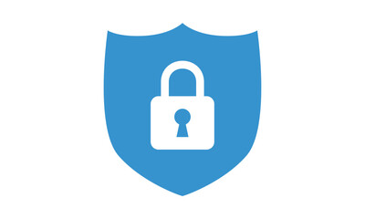 Secure internet icon. Protective shield sign digital security with the image of a padlock. Symbol security protection web. Vector illustration.