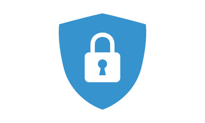 Secure internet icon. Protective shield sign digital security with the image of a padlock. Symbol security protection web. Vector illustration.