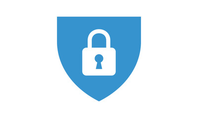 Secure internet icon. Protective shield sign digital security with the image of a padlock. Symbol security protection web. Vector illustration.