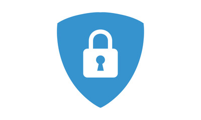 Secure internet icon. Protective shield sign digital security with the image of a padlock. Symbol security protection web. Vector illustration.