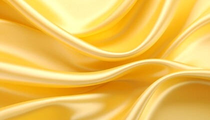 Golden silk fabric drapes in flowing, elegant curves