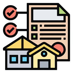 House Ownership Certificate - Residential Property Title - EPS 10 Vector