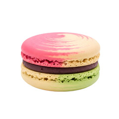 Colorful French Macaron with Swirl Design.