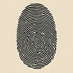 fingerprint on white background