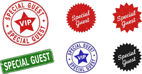Special guest vip pass vector set, event invitation template, exclusive access design element