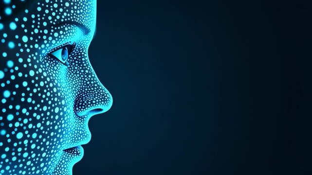 Biometric Authentication: Enhancing Security with Fingerprints and Facial Recognition - Streamlined User Verification Concept with Empty Space for Text