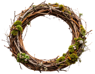 Rustic Twigs Circle Frame