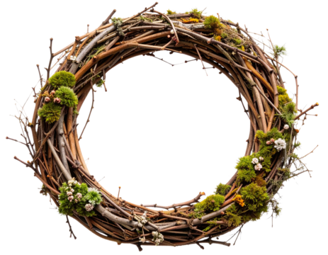 Rustic Twigs Circle Frame