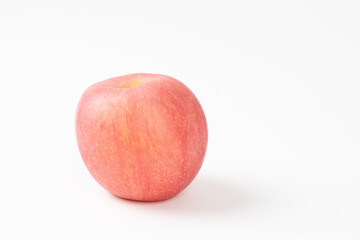 A red apple on white background