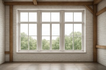 Fototapeta premium Elegant Loft Space with Large Windows and Natural Light