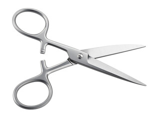 Surgical Scissors with Open Blades &ndash; Transparent Medical Tool 
