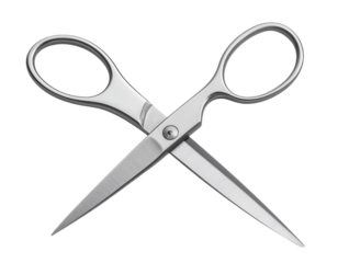  Surgical Scissors with Open Blades – Transparent Medical Tool