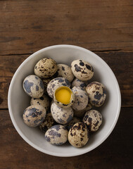 Fototapeta premium Fresh quail eggs