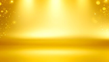 Golden spotlight backdrop with soft bokeh