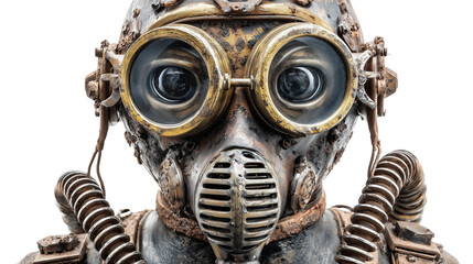 Steampunk diving suit with yellow accents