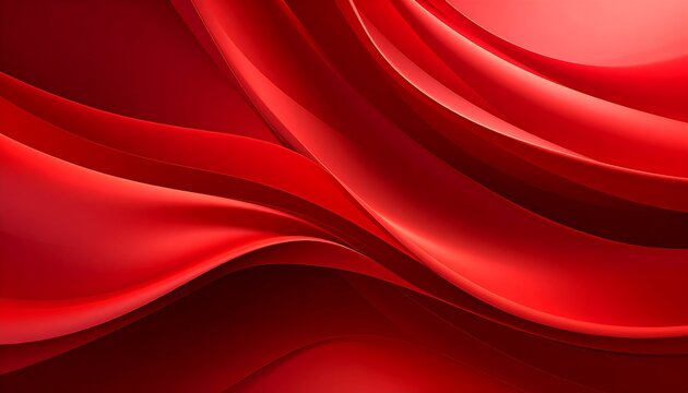 Red flowing abstract waves