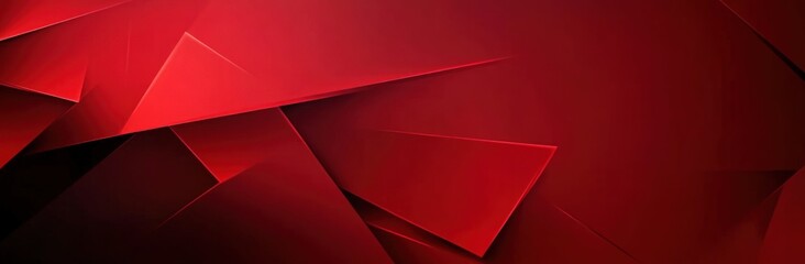 Abstract geometric shapes in deep red (1)