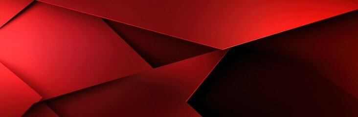 Abstract geometric shapes in deep red (2)