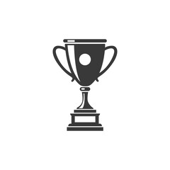 A black silhouette icon of a trophy cup, symbolizing victory, championship, and achievement in golf.