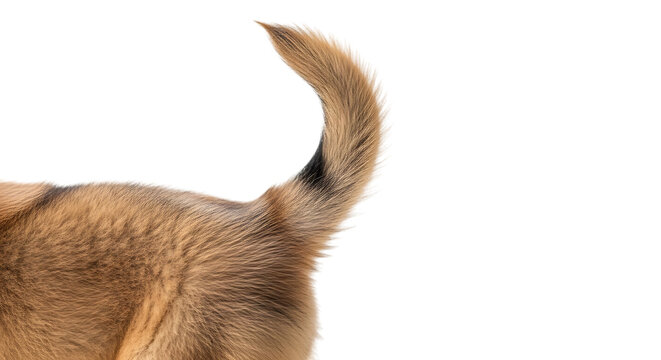 Close up of a dog s tail wagging isolated on transparent background