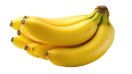 milk splash with fresh bananas against white background