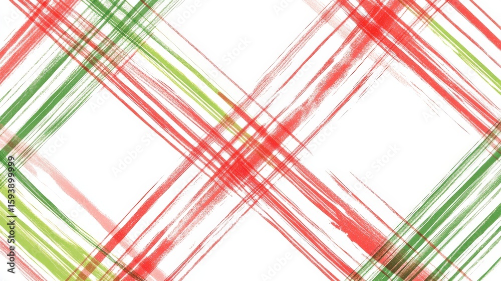 Aufkleber a clean and bright check pattern with evenly spaced red and green lines intersecting to create a vib