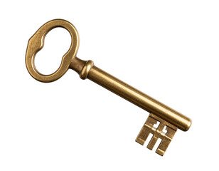 Floating Vintage Key with Shadow 