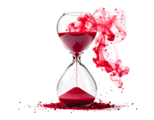 hourglass on white background