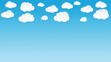 Blue Sky with Soft White Clouds