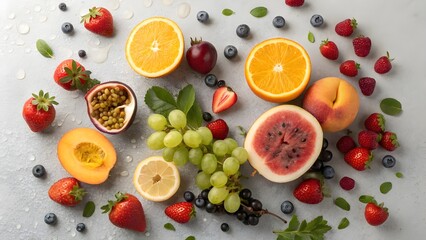 A Colorful Bounty: Assorted Fresh Fruits Collection