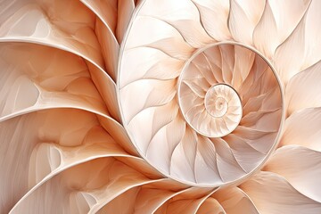 Spiral nautilus shell detail
