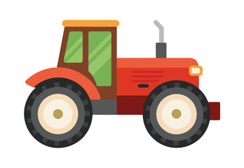 Obraz premium Tractor vector illustration clipart design farm machinery graphic elements set