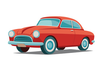 Vintage car vector illustration classic auto clipart retro vehicle design element