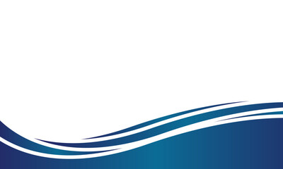 Blue and white business wave background